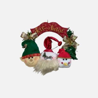 Guirlanda Feliz Natal - Duende e Boneco de Neve