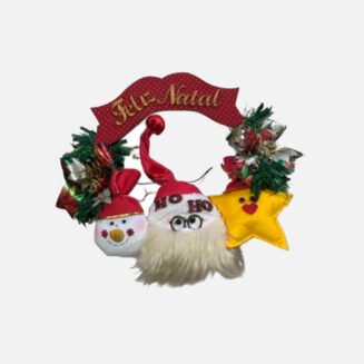 Guirlanda Feliz Natal - Estrela e Boneco de Neve