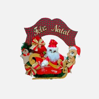 Guirlanda Feliz Natal – Papai Noel e Trenó